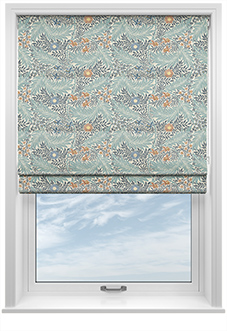 William Morris Larkspur, Woad - Roman Blind